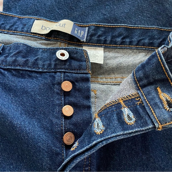 GAP Denim - GAP Boot Cut Button Fly High Rise 100% Cotton Denim Jeans Women's Sz 14